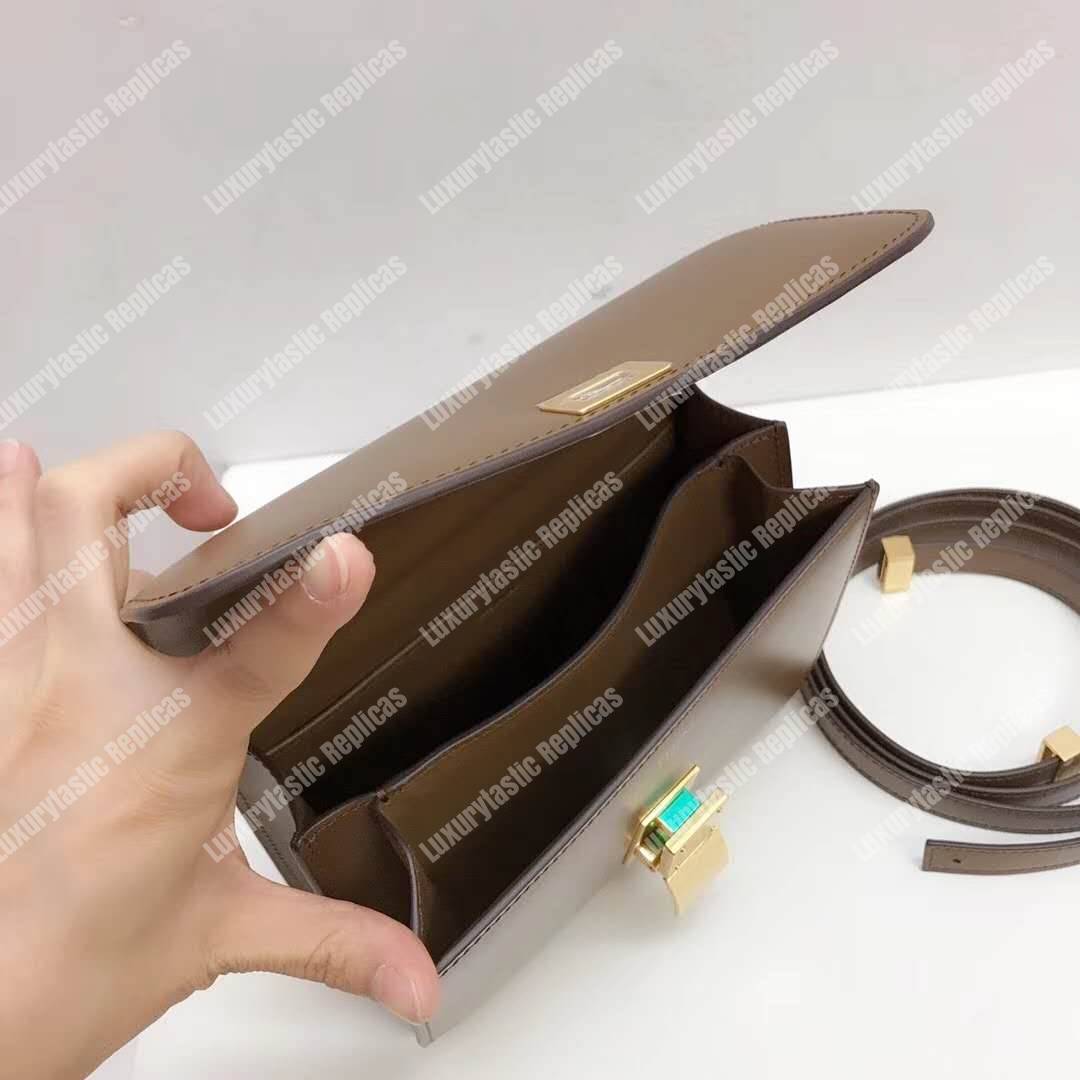 Ce**e teen classic bag in box calfskin brown