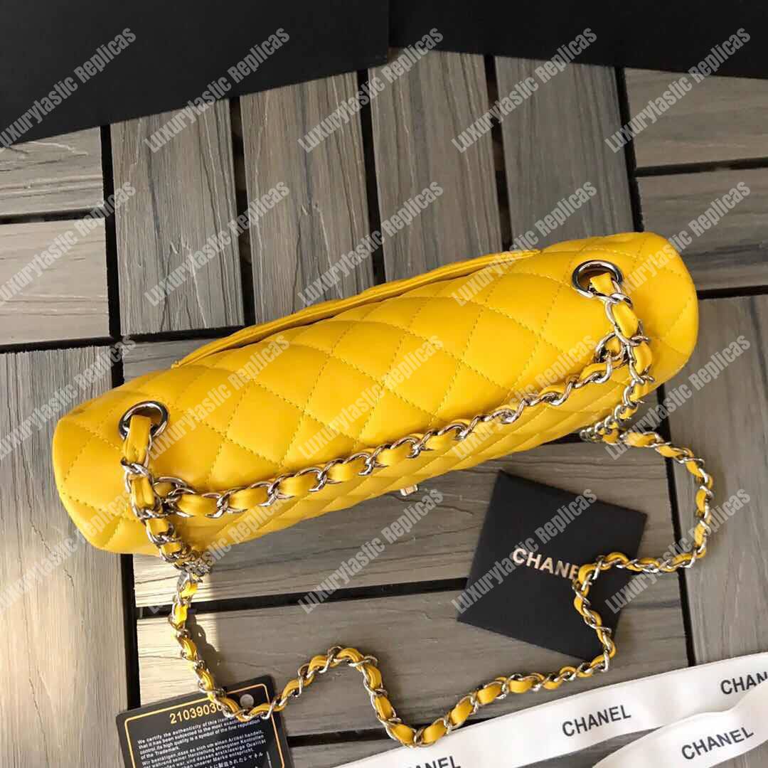 Ch*el medium classic handbag yellow