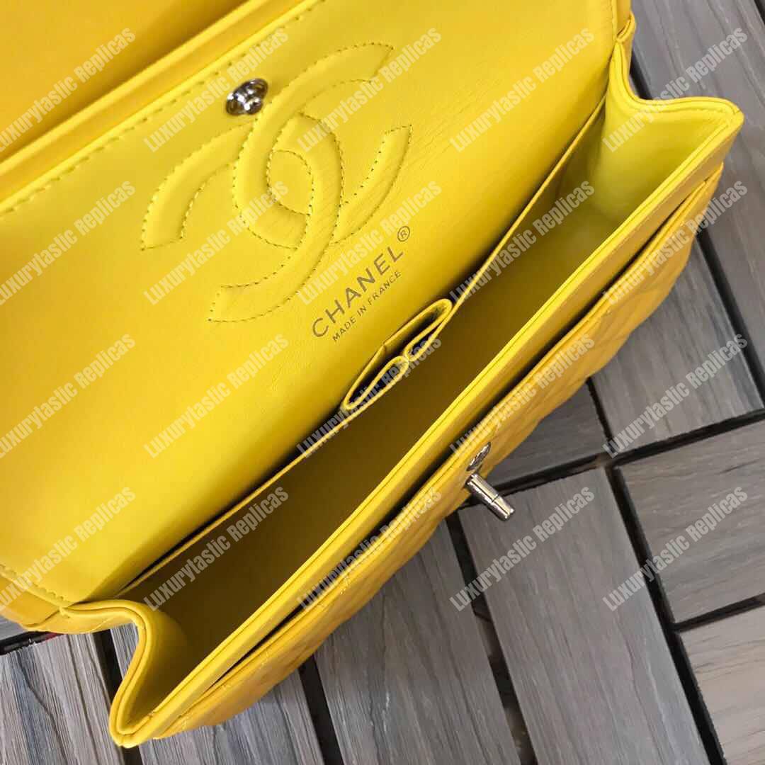 Ch*el medium classic handbag yellow