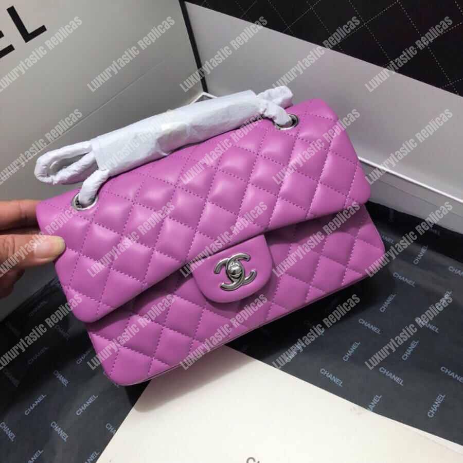 Ch*el small classic handbag purple