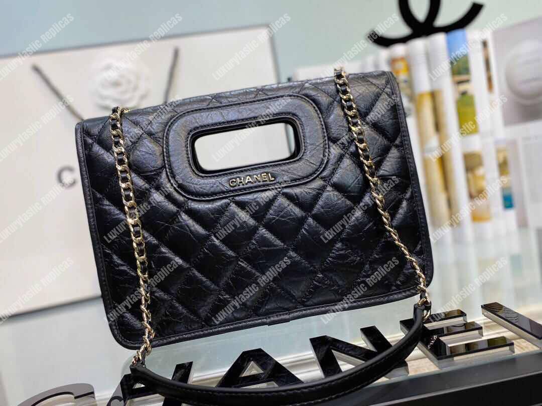 Ch*el large shopping bag with charms