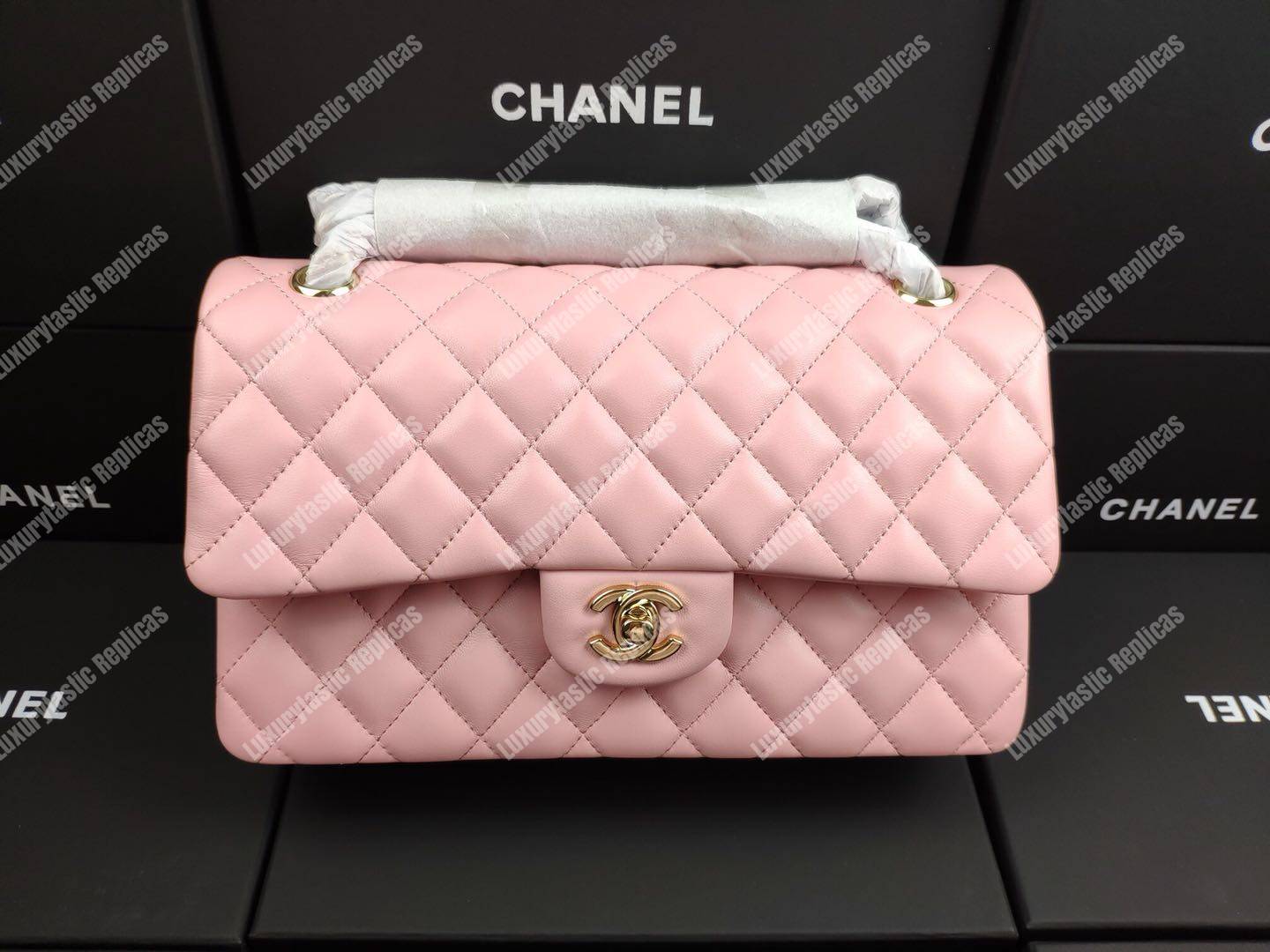 Ch*el classic medium flap bag pink