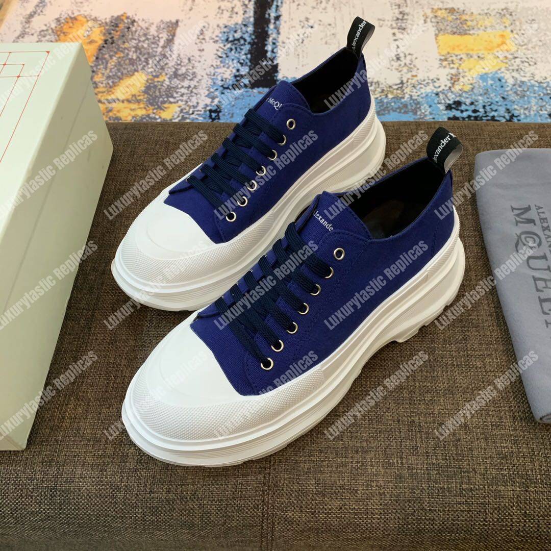 Alexander Mcqueen Tread Slick Lace Up Blue