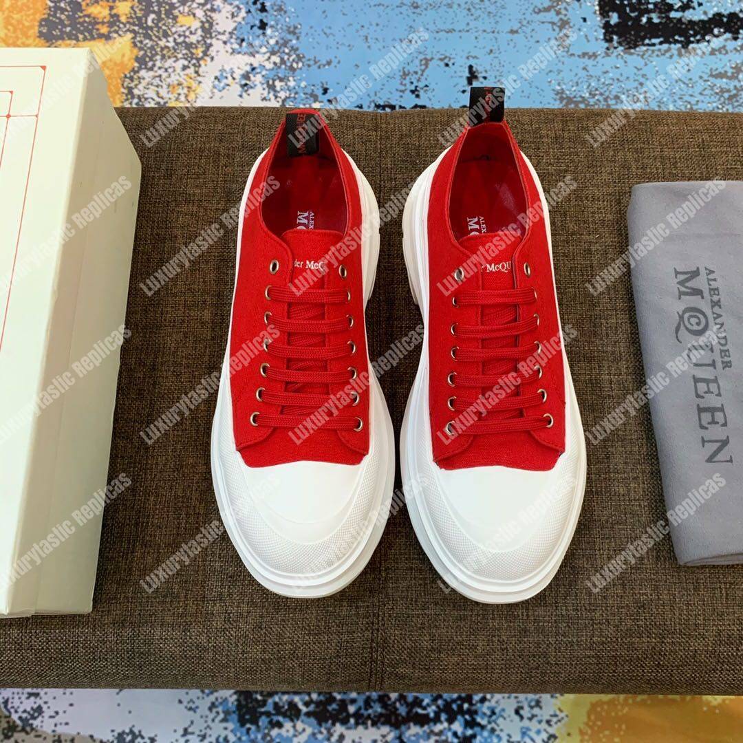 Alexander Mcqueen Tread Slick Lace Lust Red
