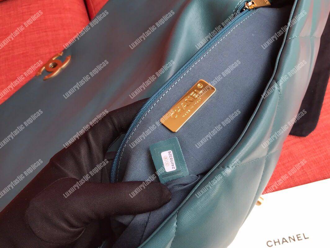 Ch*el 19 maxi flap bag turquoise
