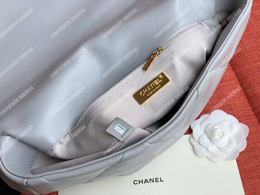 Ch*el 19 maxi flap bag grey