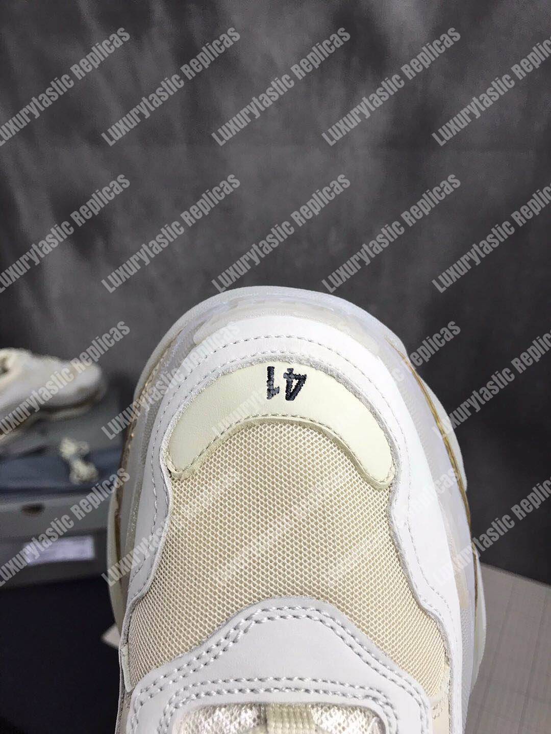 Ba*len*cia*ga triple s clear sole sneaker crystal