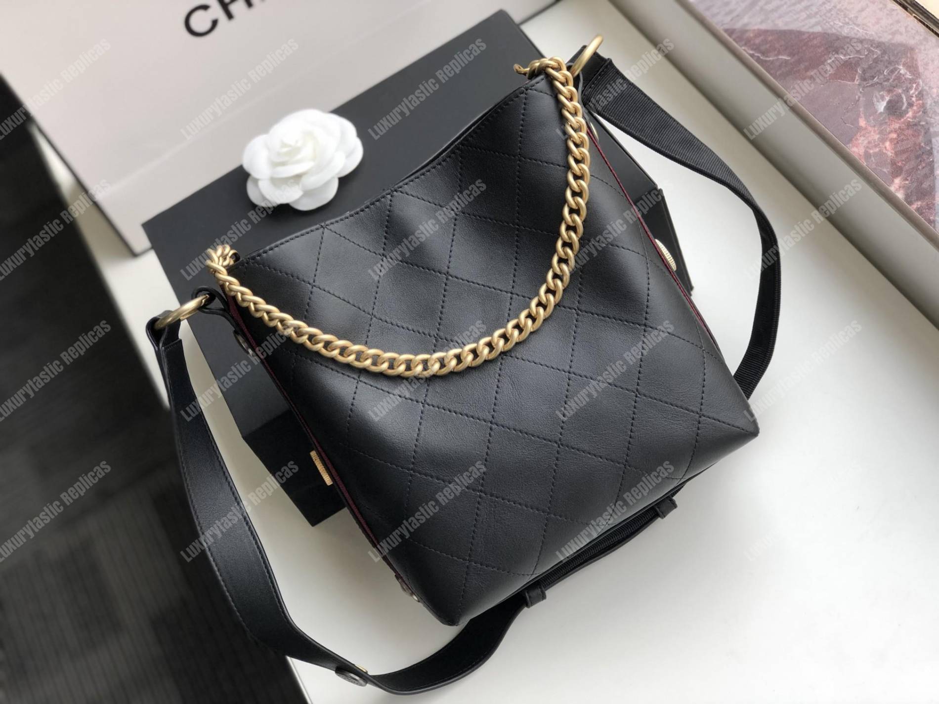 Ch*el hobo handbag black