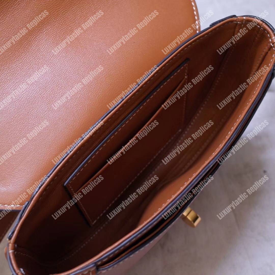 Ce**e small besace 16 bag in natural calfskin tan