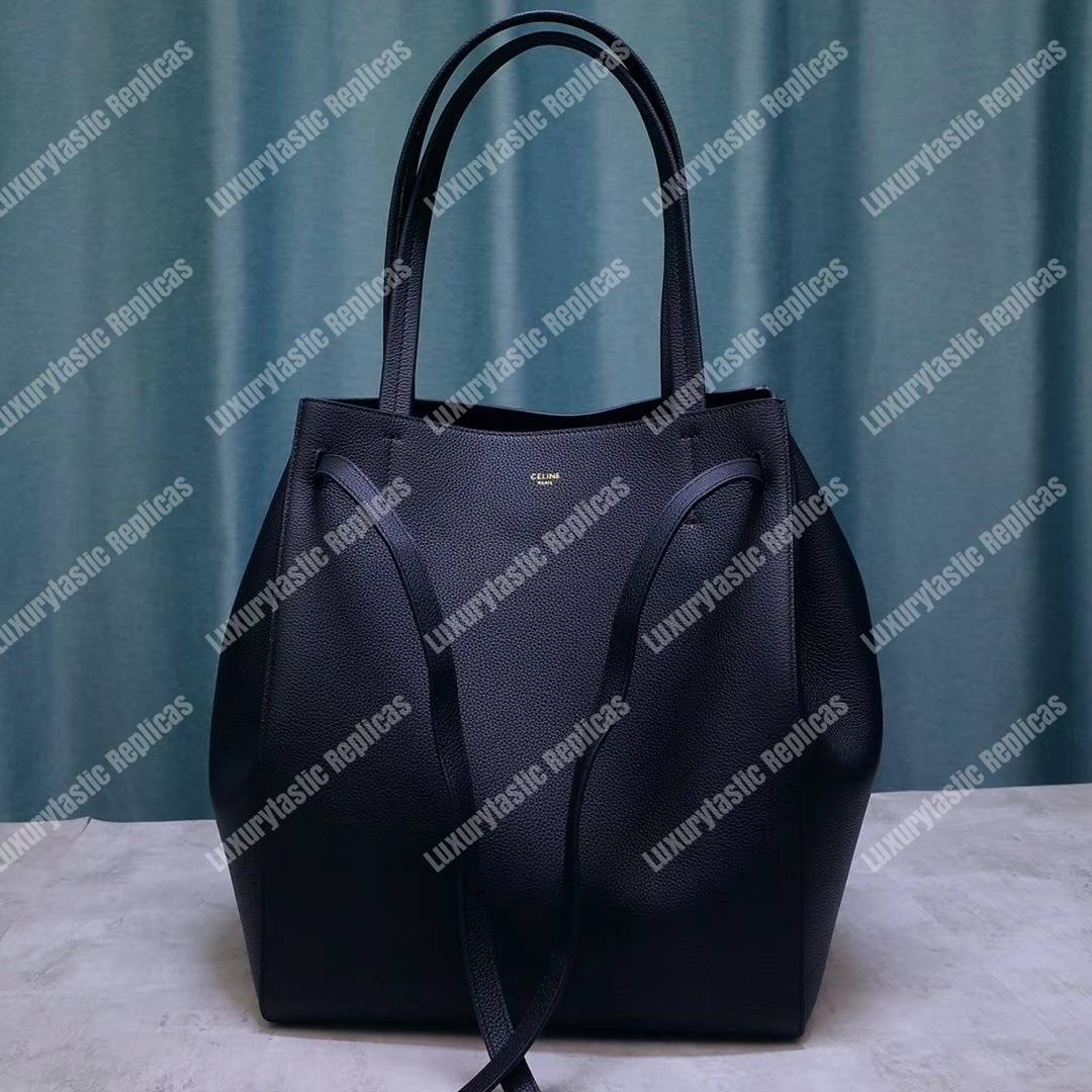 Ce**e small cabas phantom in soft grained calfskin black