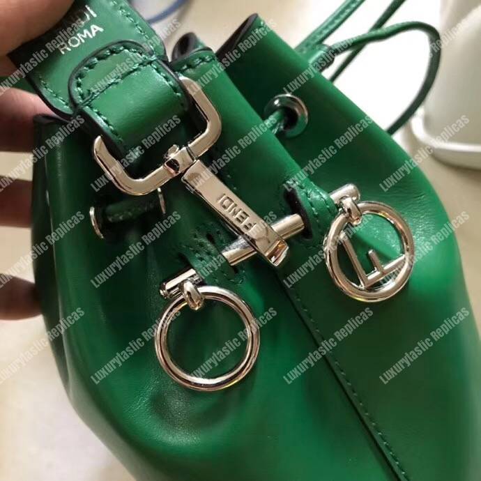 F**di mon tresor green leather mini bag