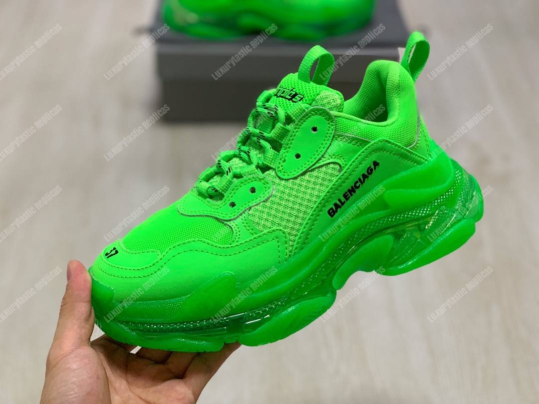 Ba*len*cia*ga triple s clear sole green