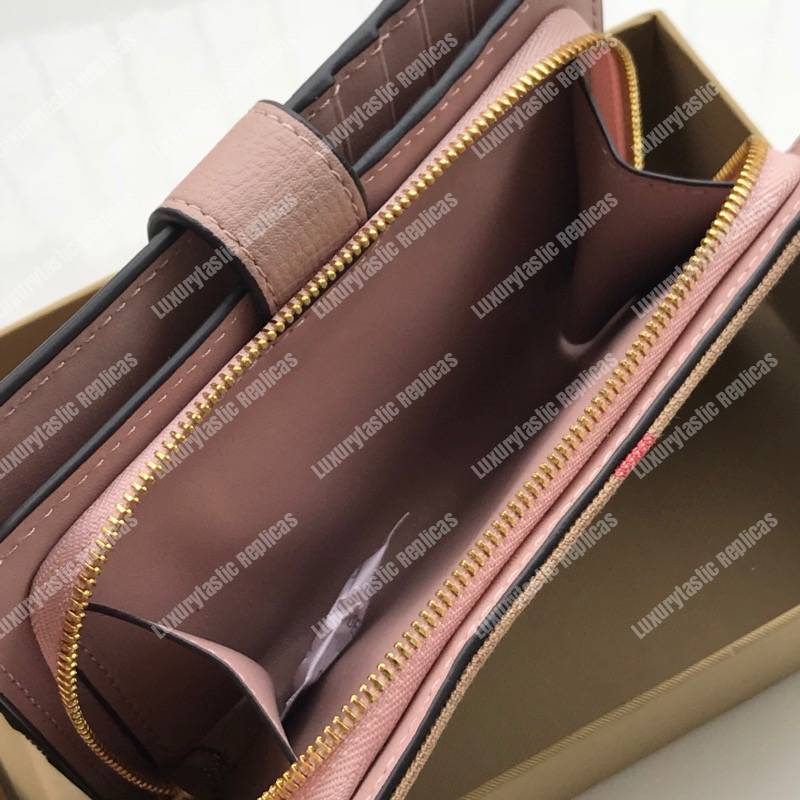 B**rry house check and leather wallet mahogany red