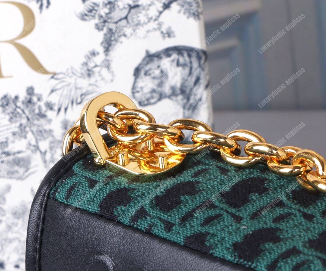 D*or 30 montaigne bag in green oblique canvas