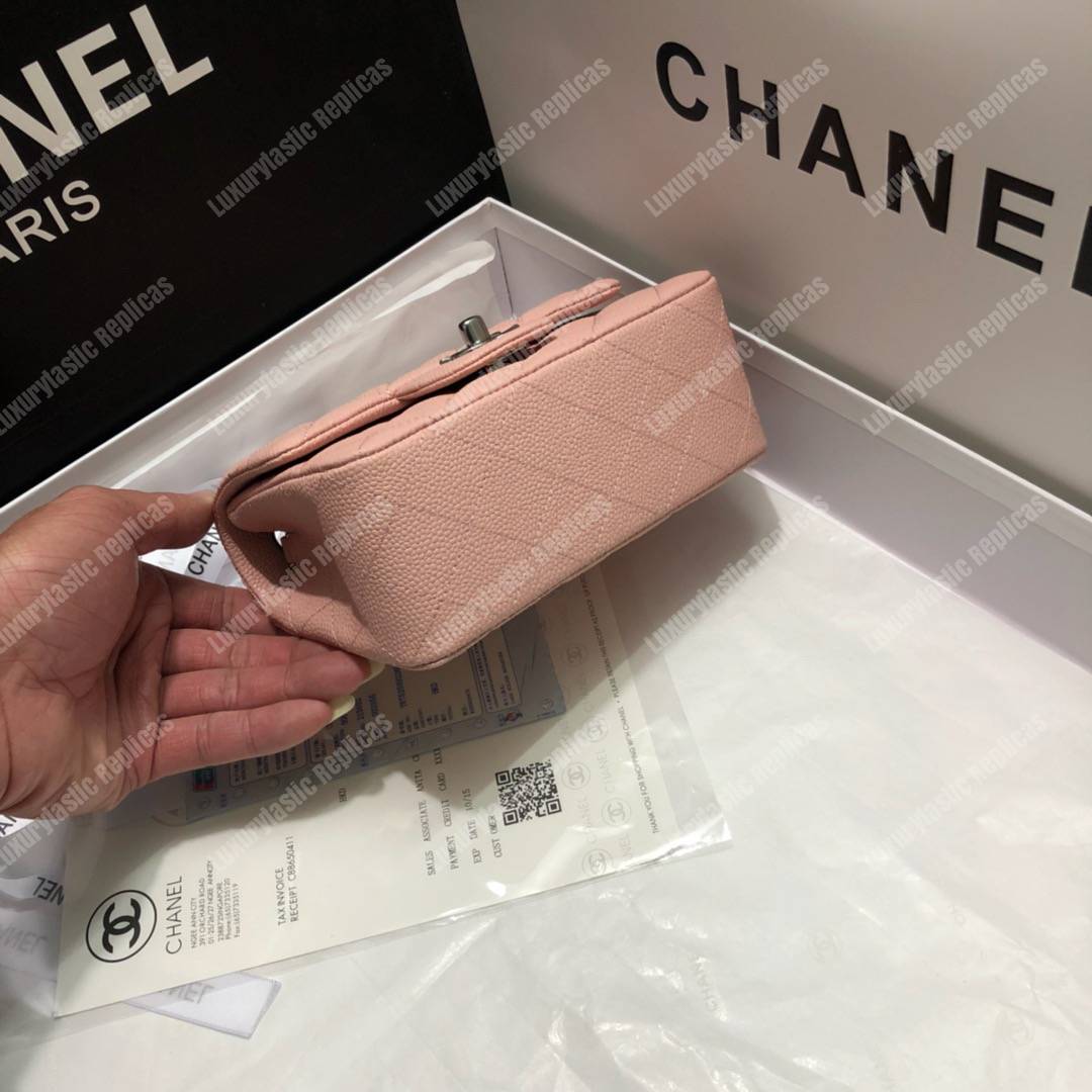Ch*el mini flap bag pink