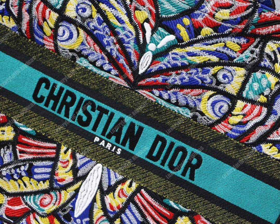D*or book tote bag multicolored embroidered butterfly 2018