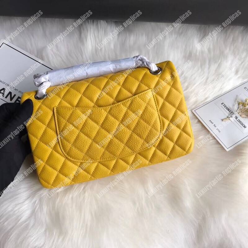 Ch*el medium classic handbag yellow