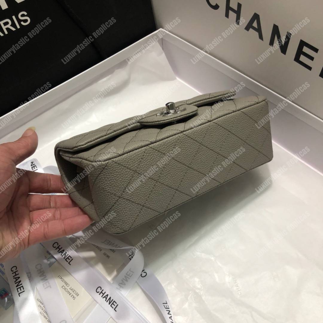 Ch*el mini flap bag grey