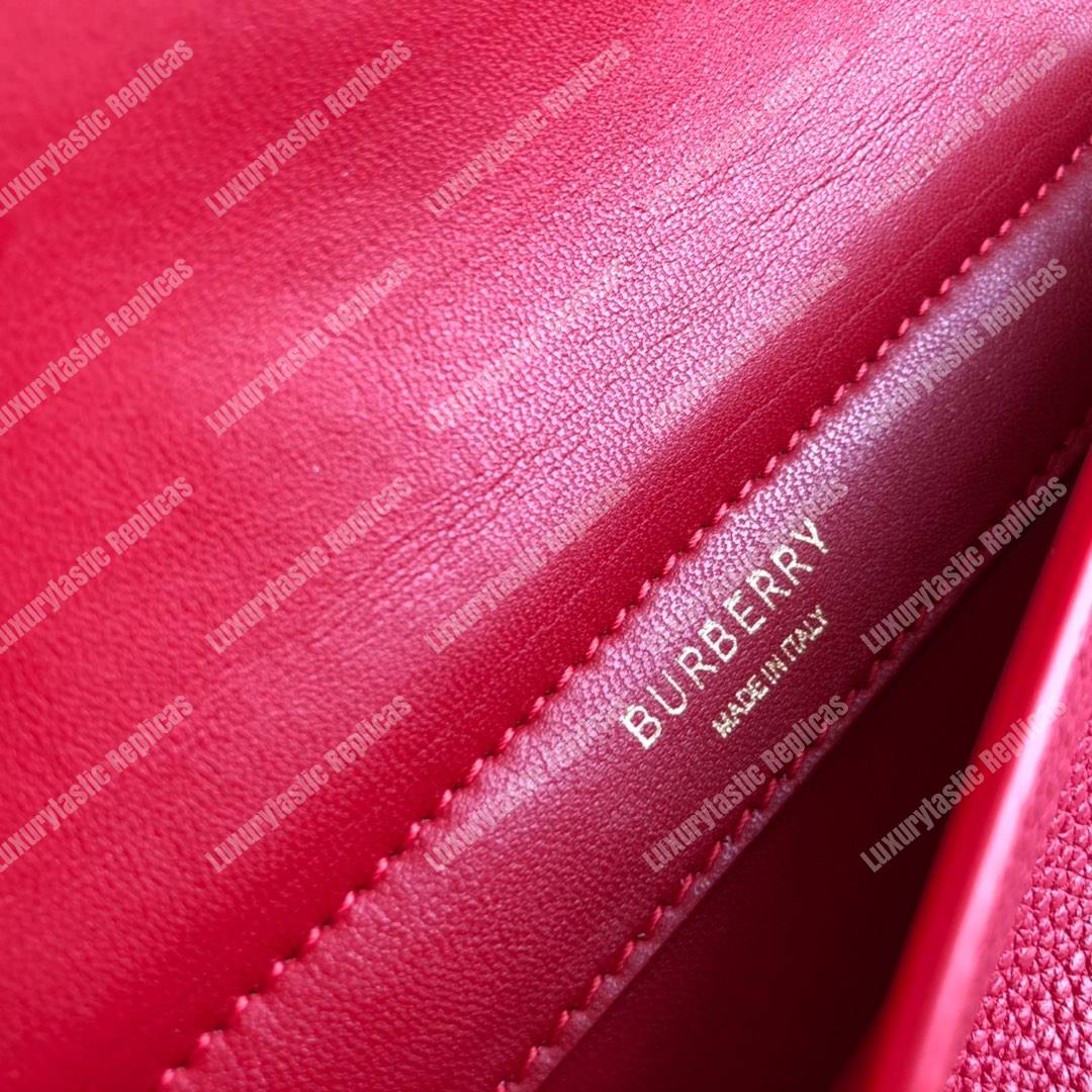 B**rry mini leather title bag with pocket detail red