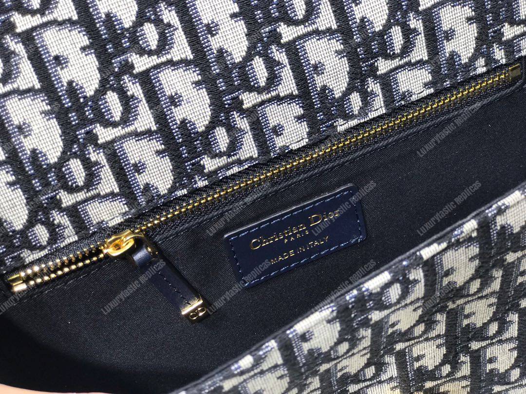 30 montaigne D*or oblique flap bag blue
