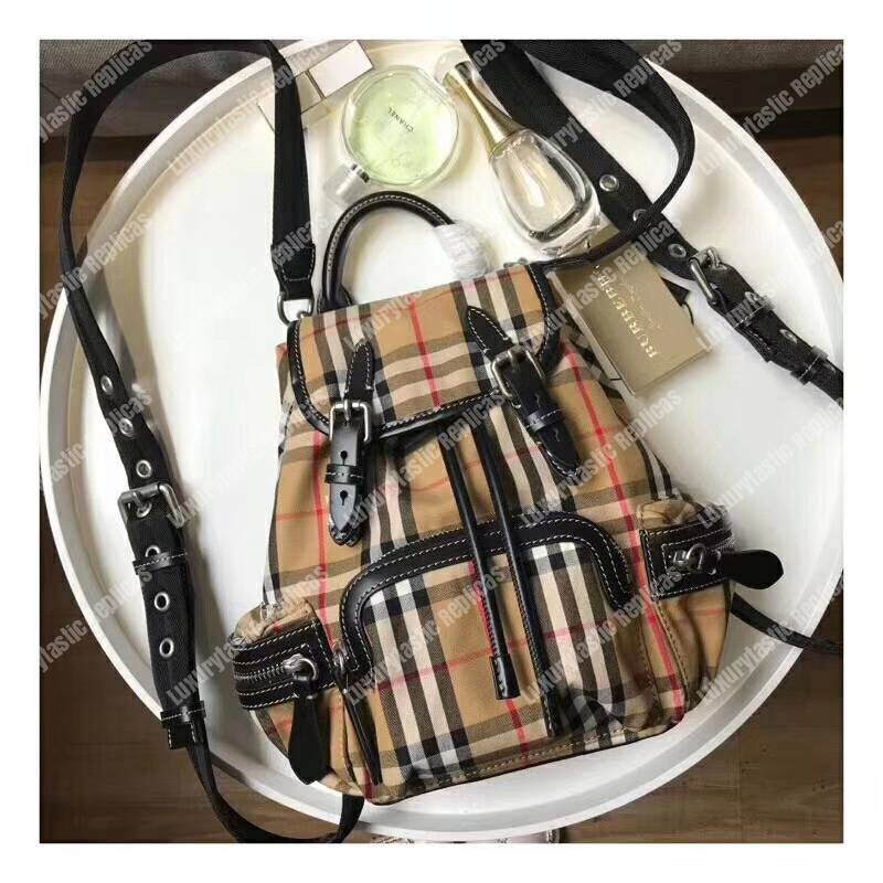 B**rry the small rucksack in vintage checkers