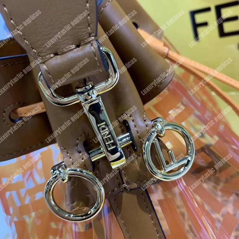 F**di mon tresor bag in polyurethane brown