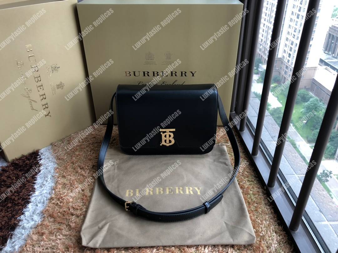 B**rry small leather tb bag black