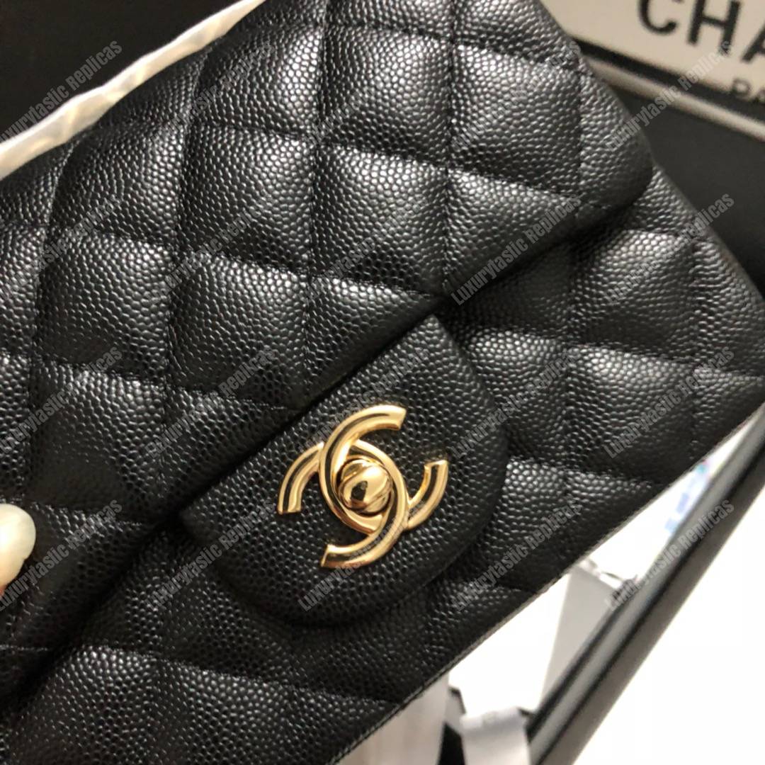 Ch*el mini flap bag black
