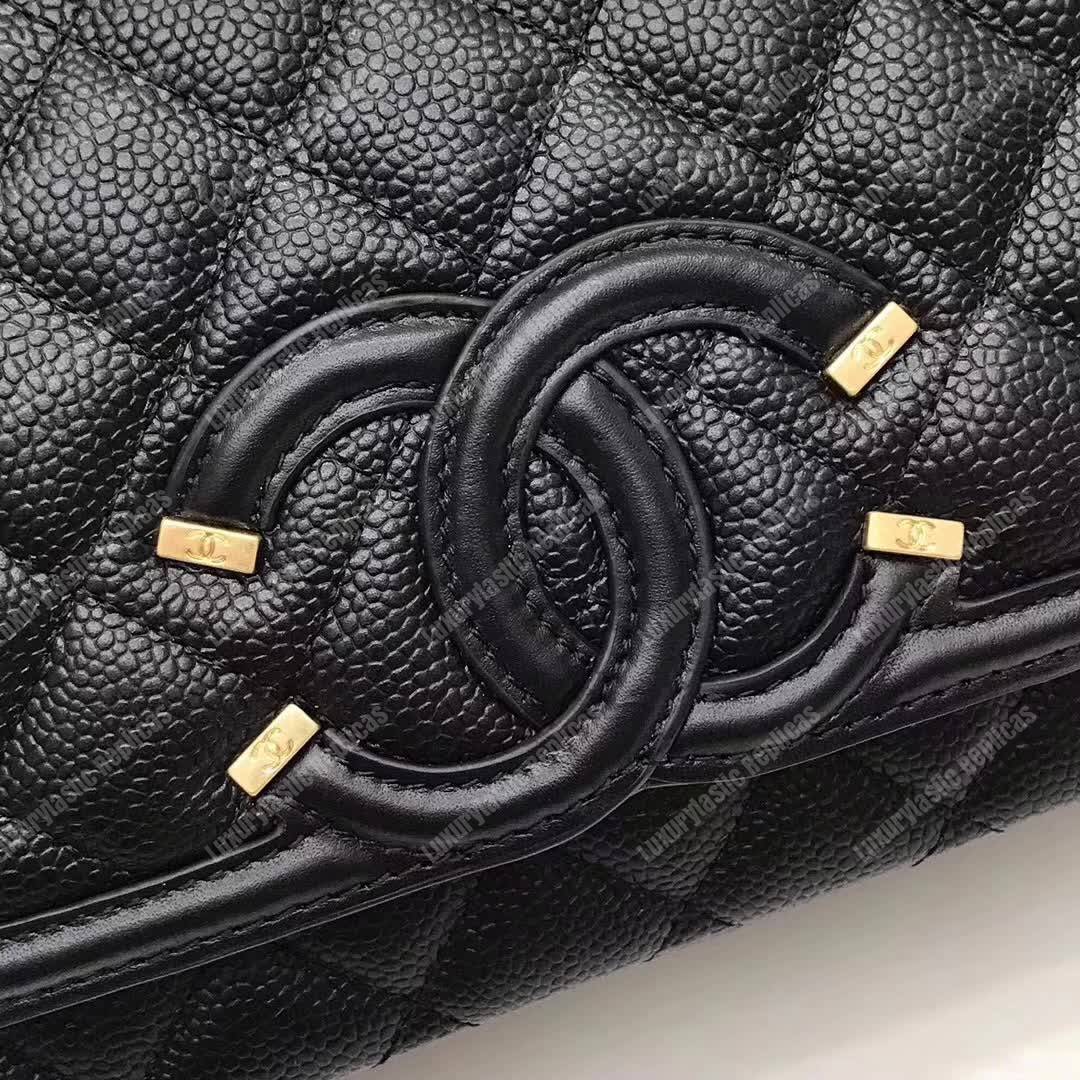 Ch*el flap bag black