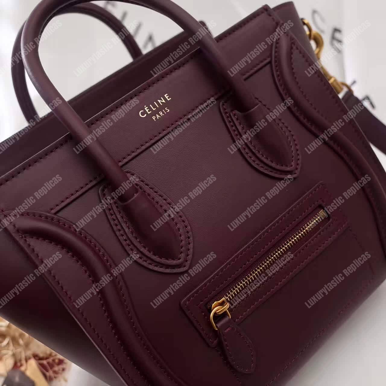 Ce**e nano luggage tote burgundy