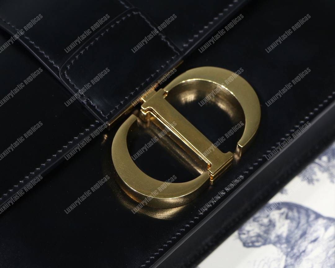 30 Montaigne Calfskin Bag Black