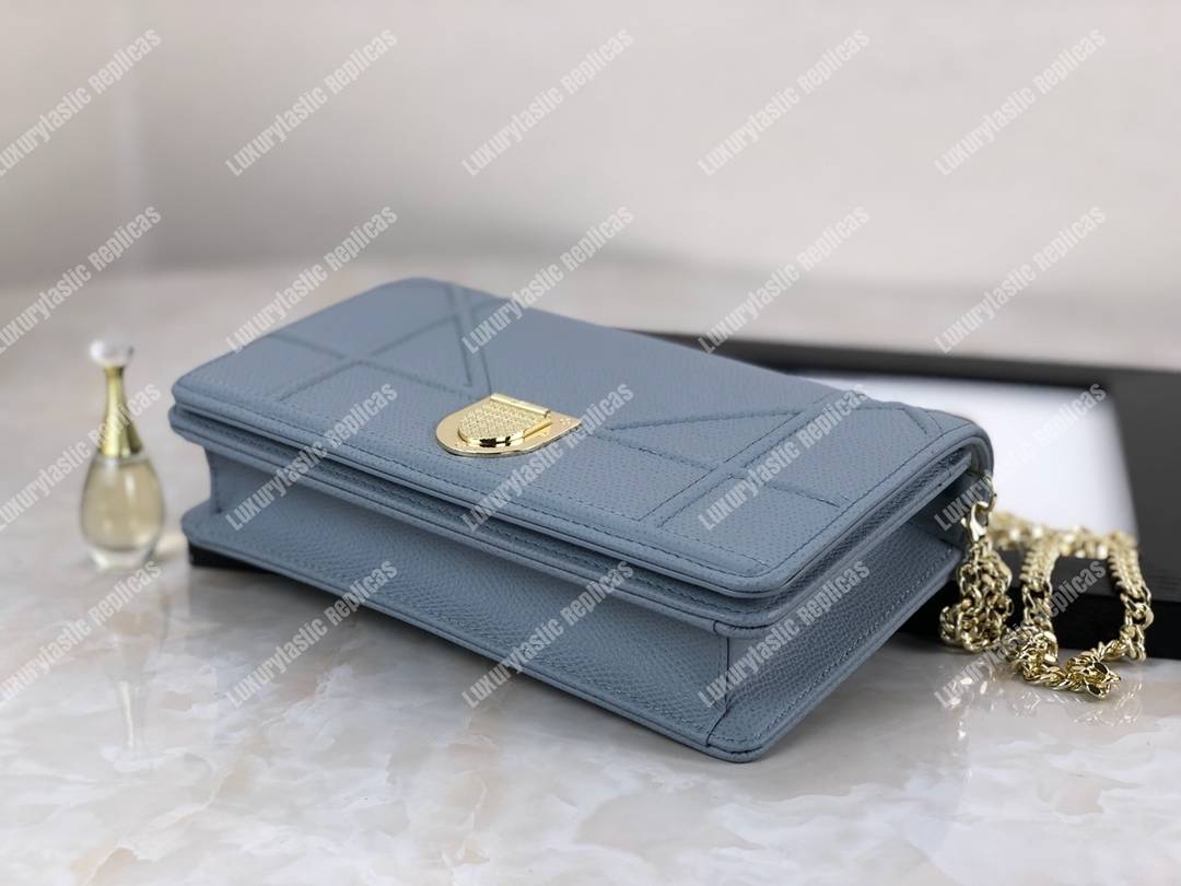D*orama calfskin clutch gris