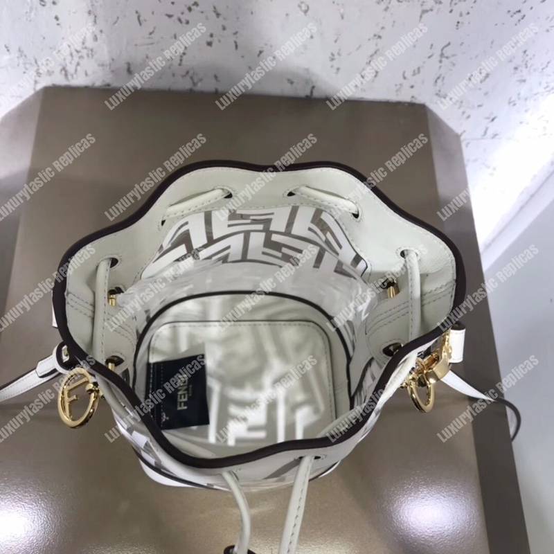 F**di mon tresor polyurethane mini bag white