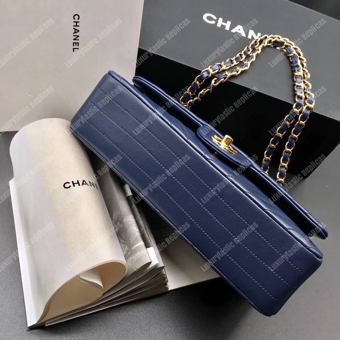 Ch*el classic medium handbag blue
