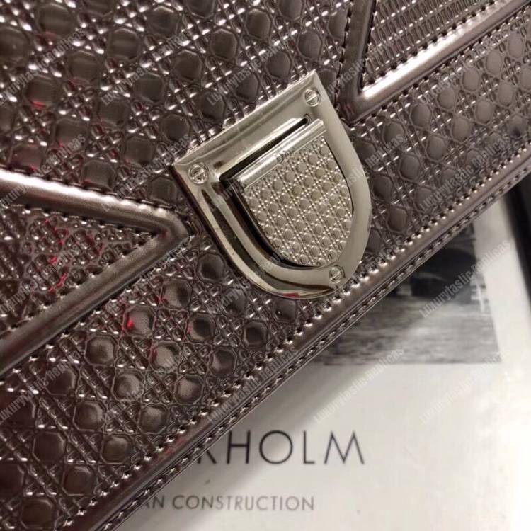 D*orama champagne metallic calfskin flap bag