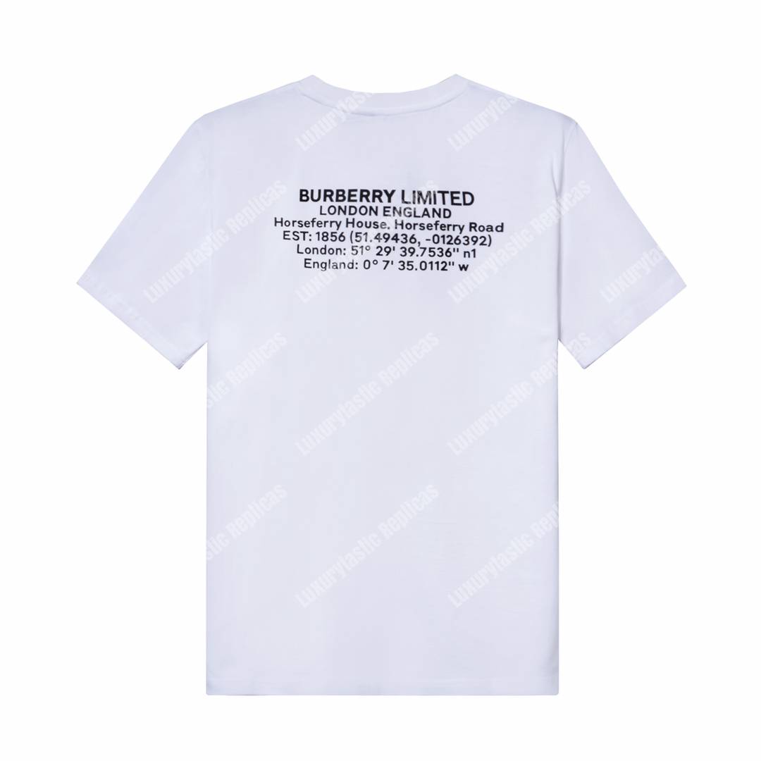B**rry location print cotton oversized t-shirt white
