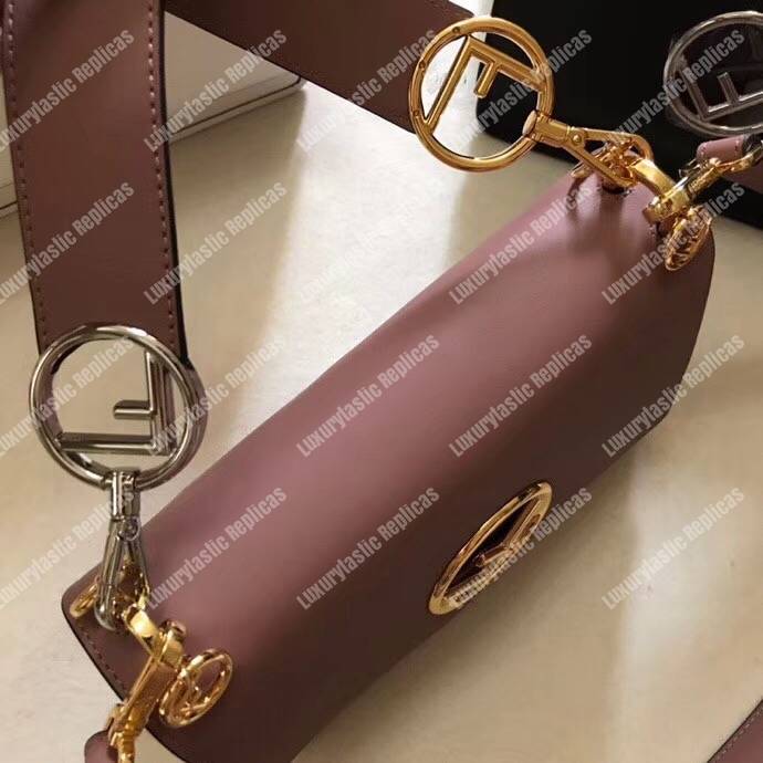 F**di kan i f brown leather bag