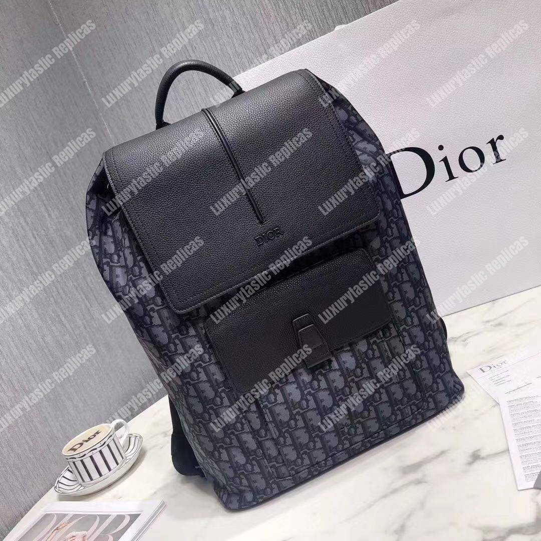 D*or navy blue oblique drawstring motion backpack