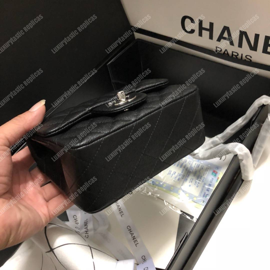 Ch*el mini flap bag black