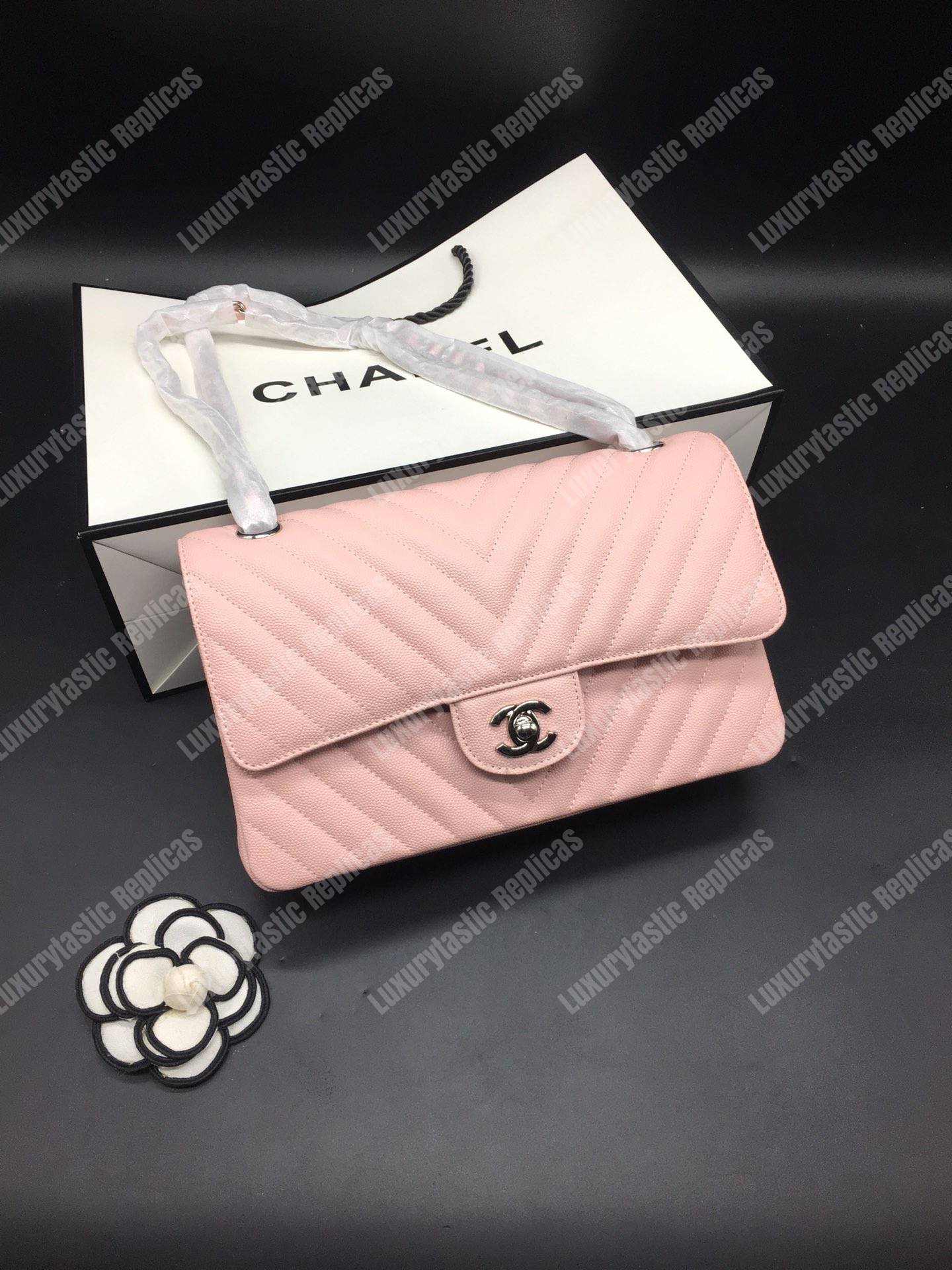 Ch*el classic medium handbag pink