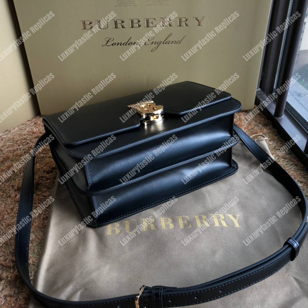 B**rry small leather tb bag black