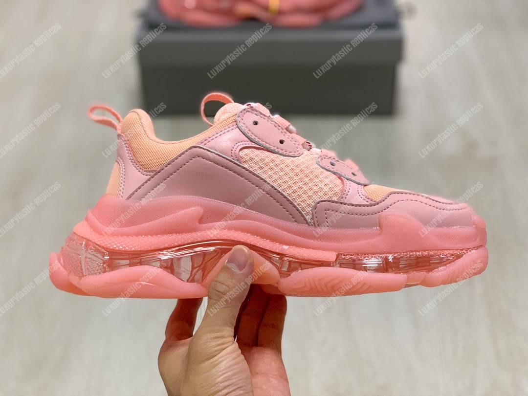 Ba*len*cia*ga triple s clear sole pink