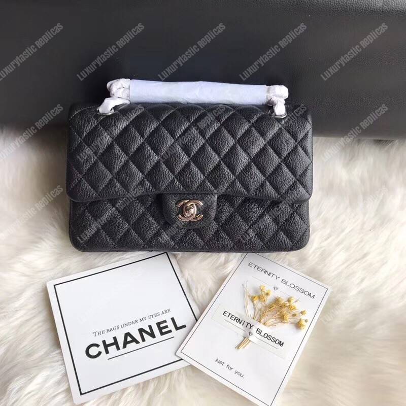 Ch*el medium classic handbag black