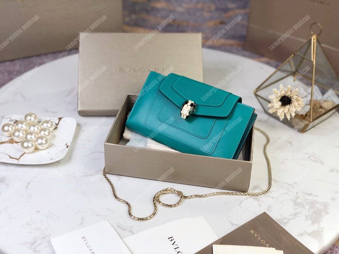 BVL Serpenti Forever Techno-Hybrid Wallet Deep Jade