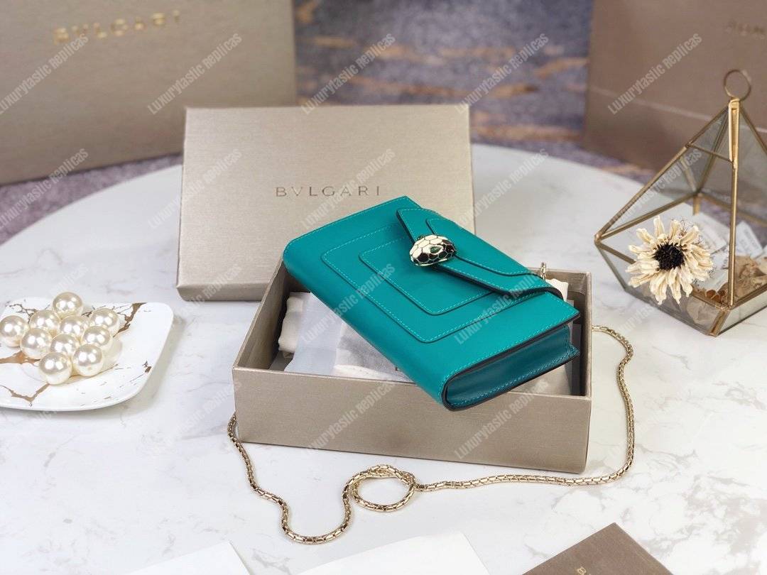 BVL Serpenti Forever Techno-Hybrid Wallet Deep Jade