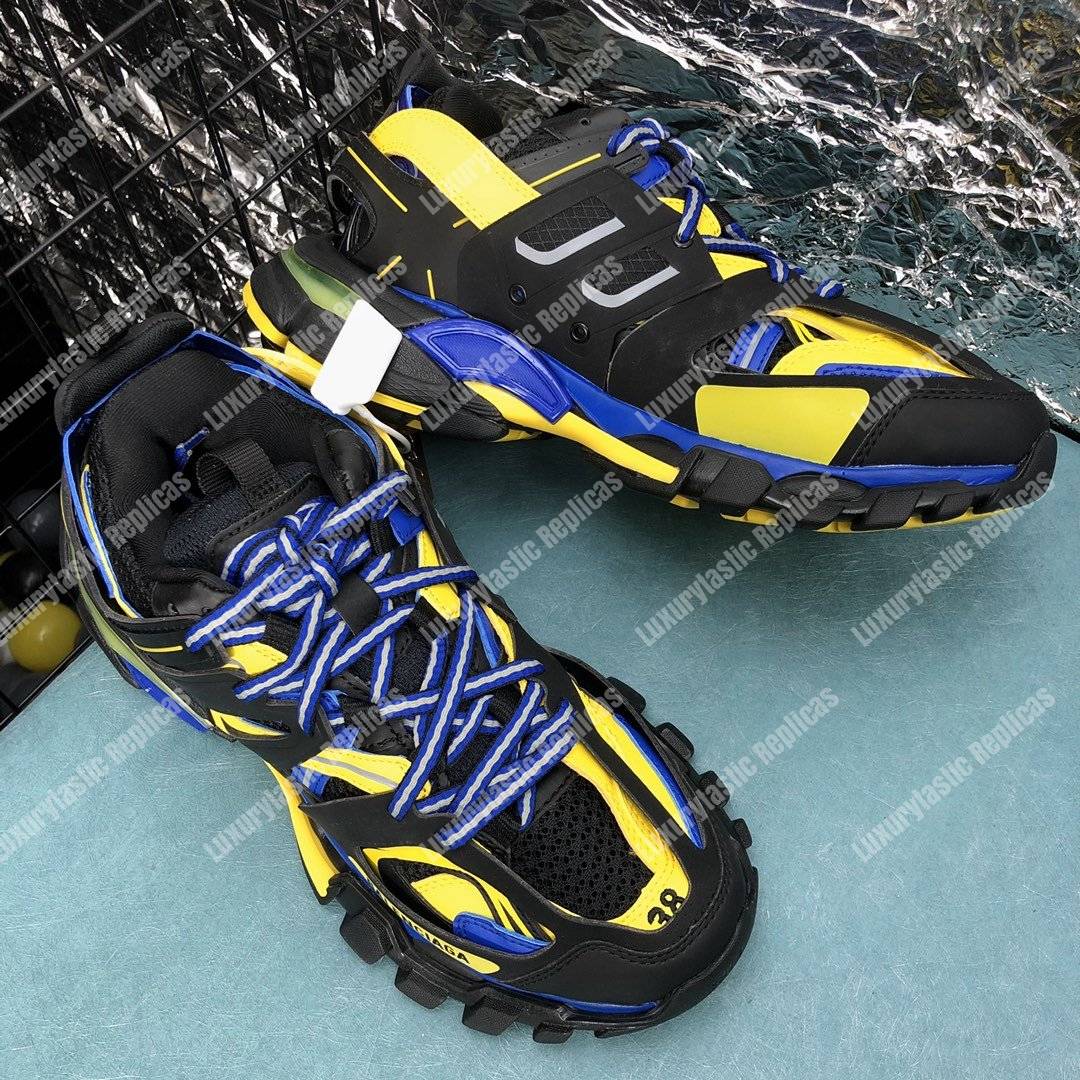 Ba*len*cia*ga track sneaker black/yellow/blue