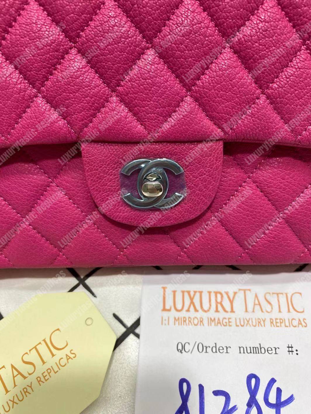 Ch*el medium classic handbag pink