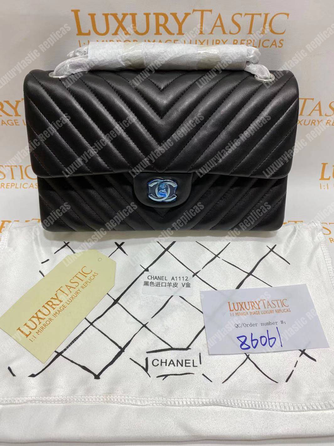 Ch*el classic medium handbag black