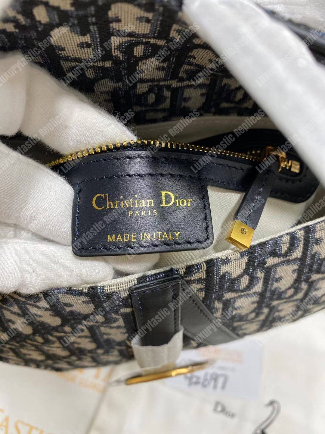 D*or blue oblique saddle bag