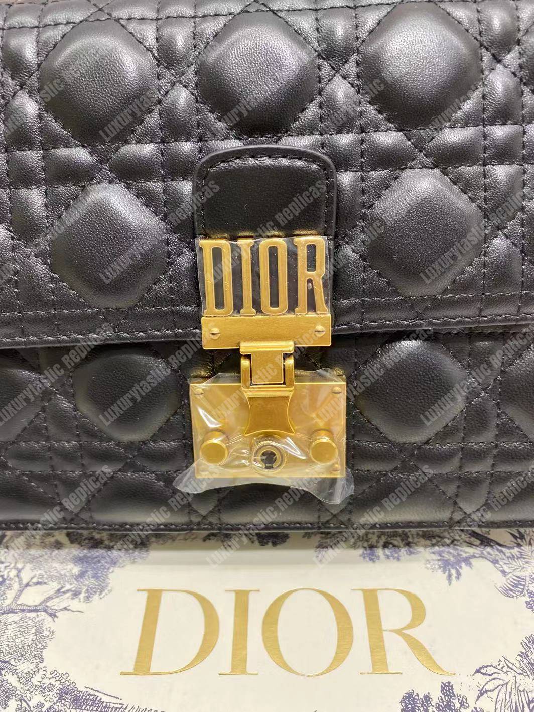 D*or lambskin D*oraddict flap bag black